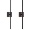 Wall Mounted Light Sconce Touch Switch Black Bedroom Hallway Living Room Indoor Lighting Lamp Wireless Rechargeable LED