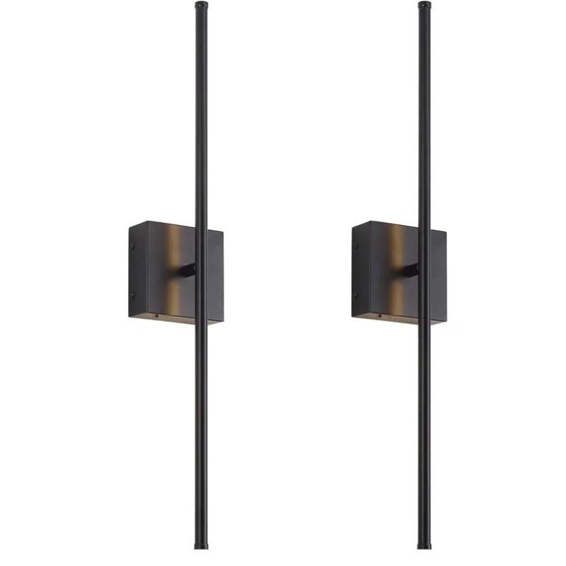 Wall Mounted Light Sconce Touch Switch Black Bedroom Hallway Living Room Indoor Lighting Lamp Wireless Rechargeable LED