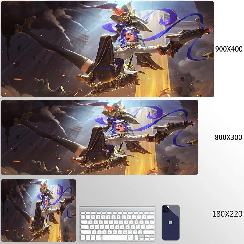 Jinx Anime Mouse Pad Pc Accessories Desk Protector Keyboard Mat NonSlip Deskmat Gamer Kawaii Cute Mouse Pads Gaming Mousepad
