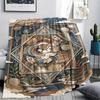 1Pc Space Print Flannel Blanket, High quality Comfortable for All Seasons, Home Decor, Warmth and Comfort, Perfect for Christmas Gifts W158
