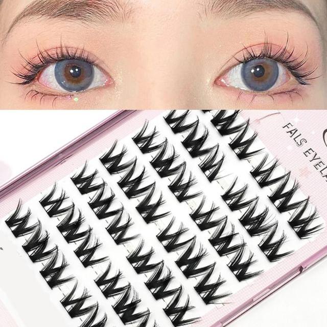Lactacia - Glue-free False Eyelashes Clusters with Tweezers