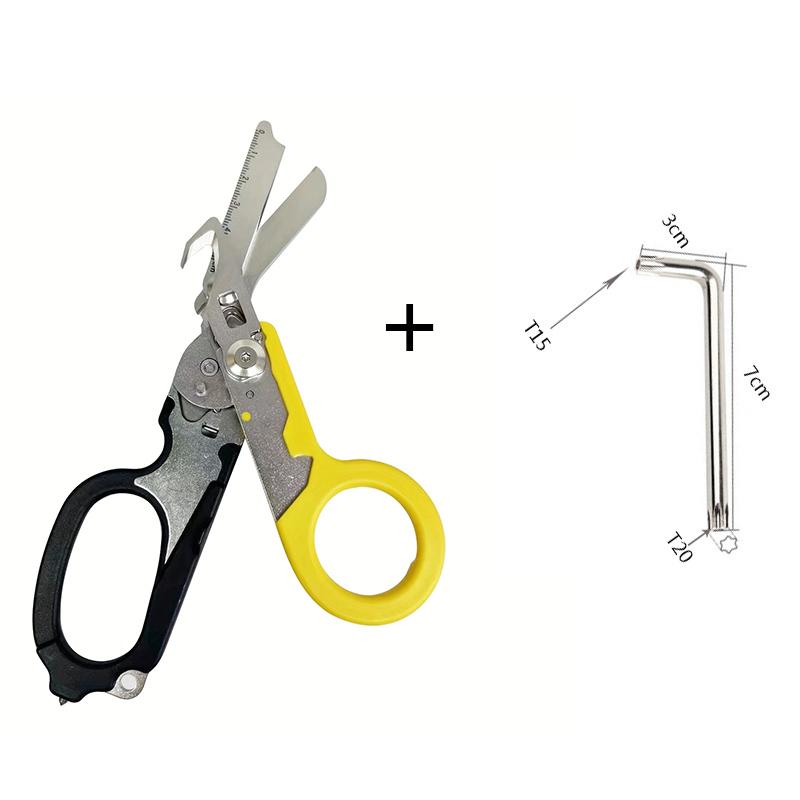 Tactical Medical Scissor Emergency Rescue Shear First Aid Kit Raptor Scissors Foldable Plier Outdoor Survival Edc Tool Gear