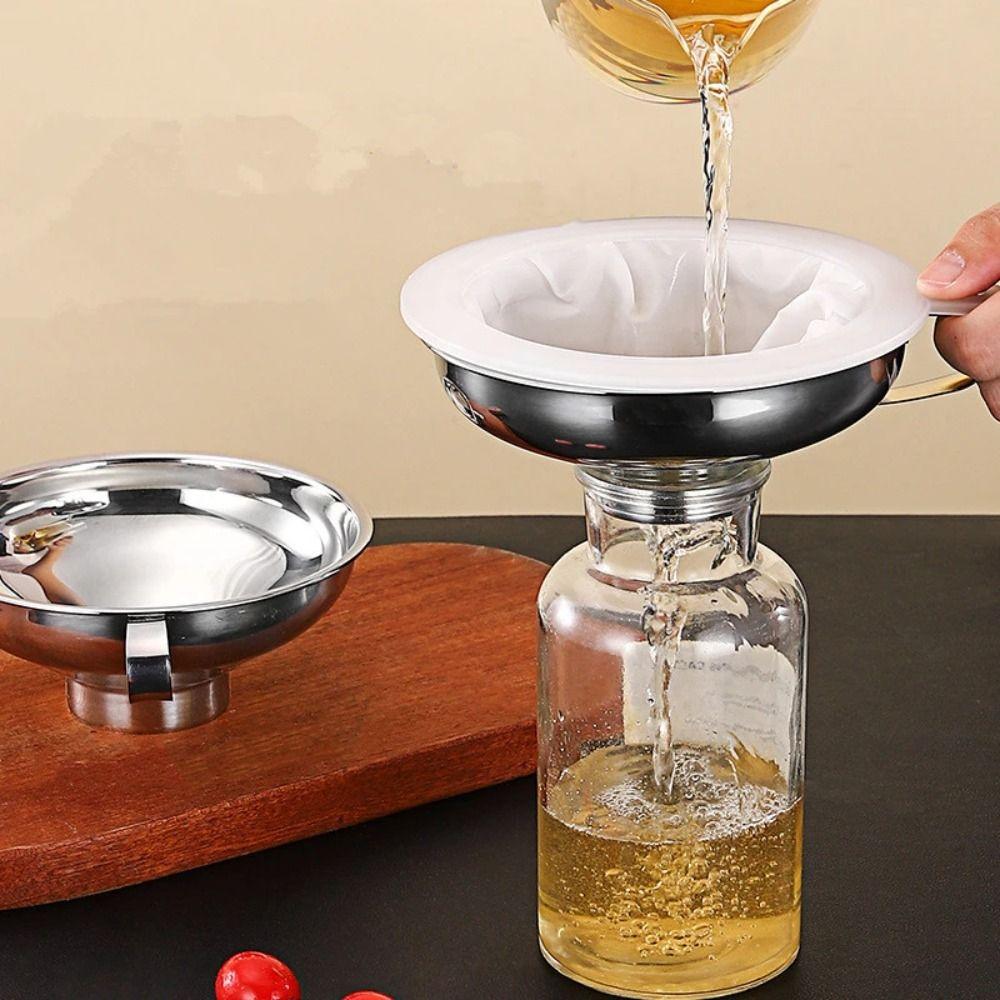 10.5cm/14.8cm Wide Mouth Funnel Stainless Steel Packing Jam Salad New Filling Funnel