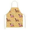 1 Pcs Cotton Linen BullDog Dog Print Kitchen Aprons Unisex Dinner Party Cooking Bib Funny Pinafore Cleaning Apron