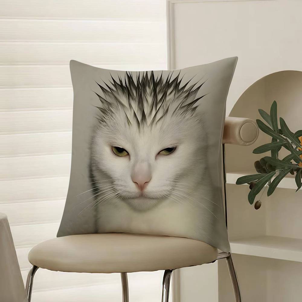 Lustige und interessante Tiere – Kissenbezug für bequemes Sofa oder Bett. Seidig-elegant, mit unsichtbarem Reißverschluss. Dekorativer Kissenbezug