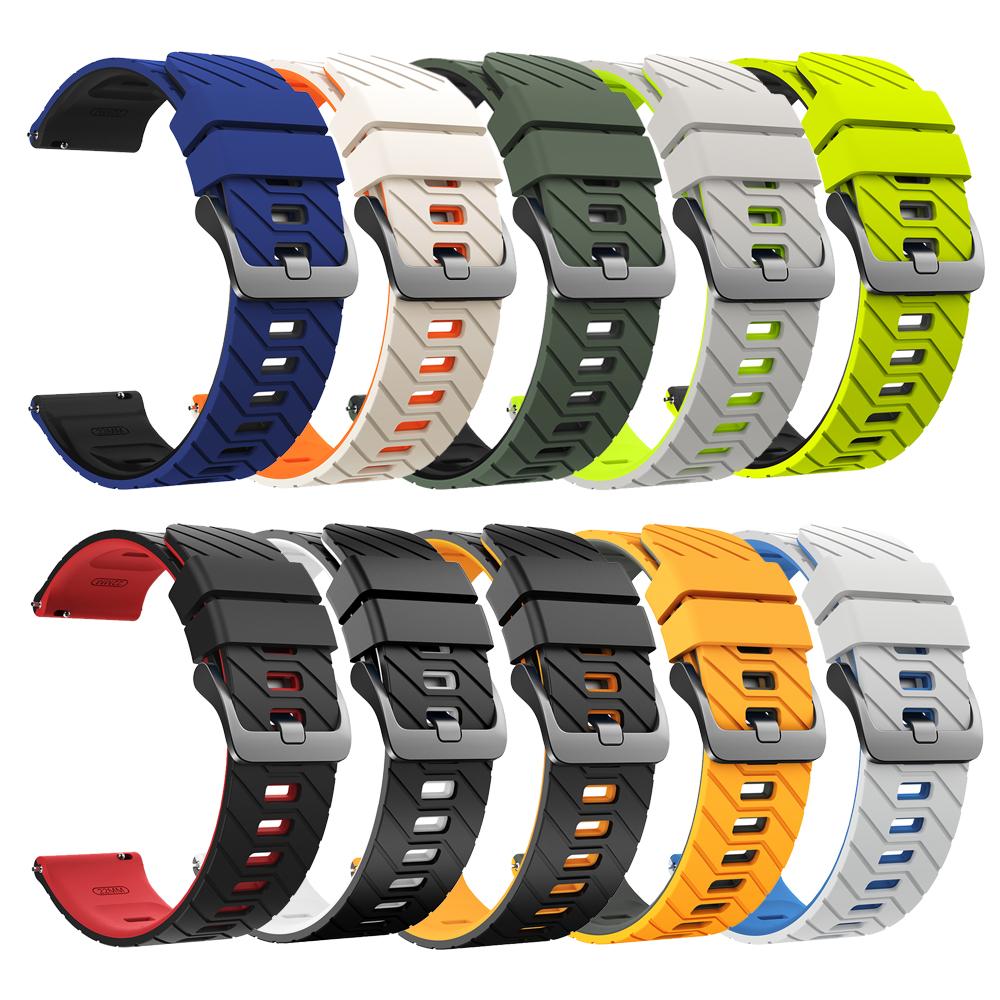 22mm Silicone Strap For Samsung Galaxy Watch 46mm/3 45mm/Gear S3 Classic Frontier Bracelet For HUAWEI WATCH GT6 Pro Sports Bands