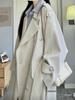 Women's 2025 Spring/Autumn Korean-Style Trench Coat - Mid-Length, Trendy and Elegant
