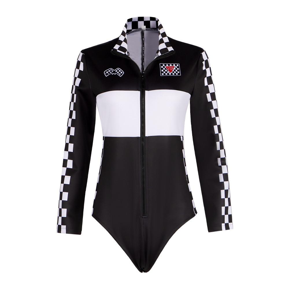 Racing Suit Cosplay Costume For Women With Polyester Fabric For Nightclub Dance Performances