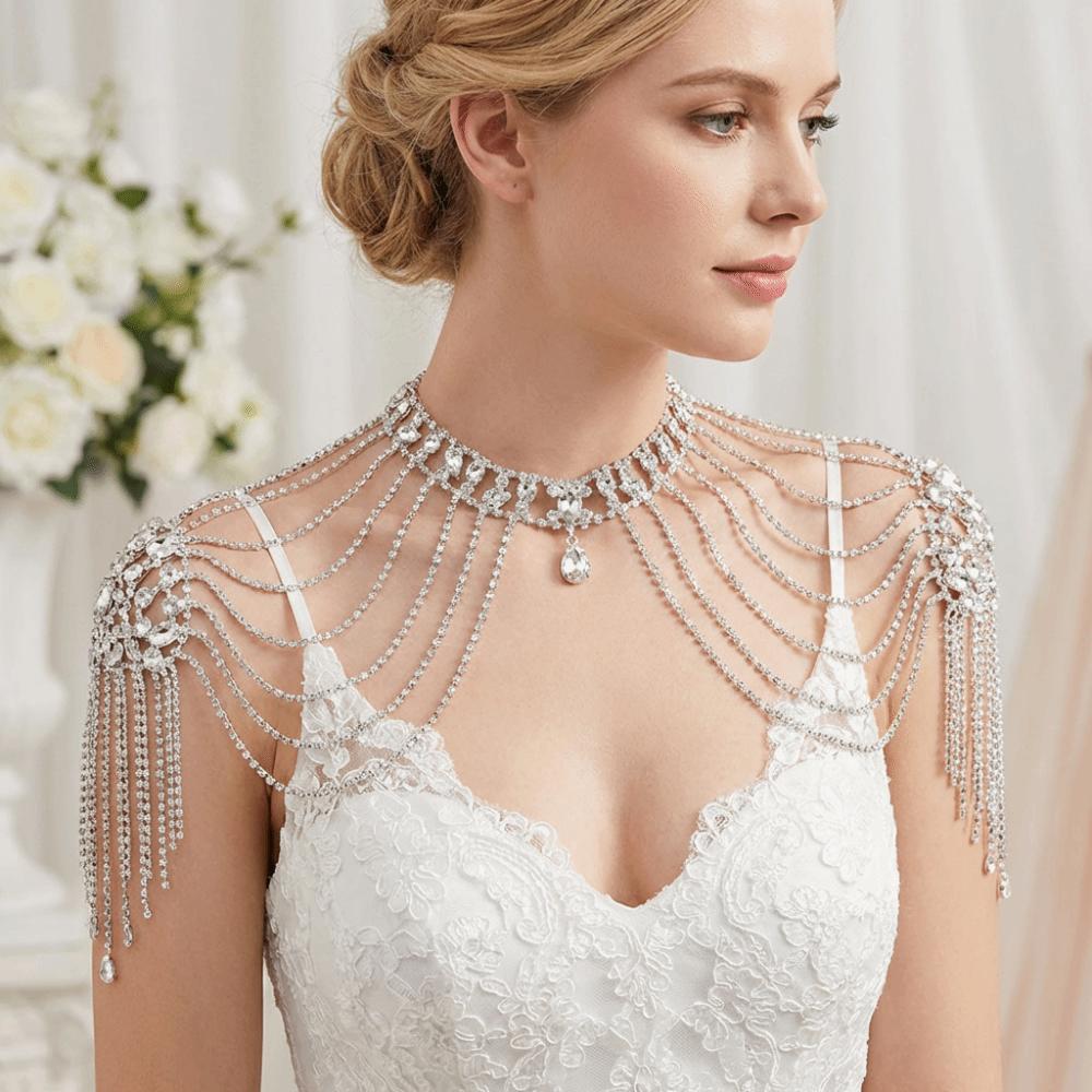 Elegant Women Shoulder Chain Luxurious Design Shoulder Body Chain  Wedding Ceremony