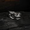 Double Layer Line Ring Women Exaggerated Personality Zirconia Ring 925 Sterling Silver Female Bridal Wedding Finger Accessories
