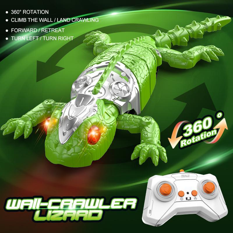 Wall Climbing Lizard Rechargeable Remote Control Gecko & Spider Robot Dual Mode Floor & Wall Driving Prank Toys Birthday Gifts