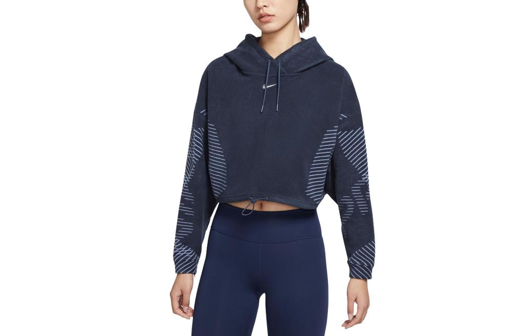 Nike Sweatshirts Women's Lightning Blue/Metallic Silver Hooded Moderate Other DD6329-437