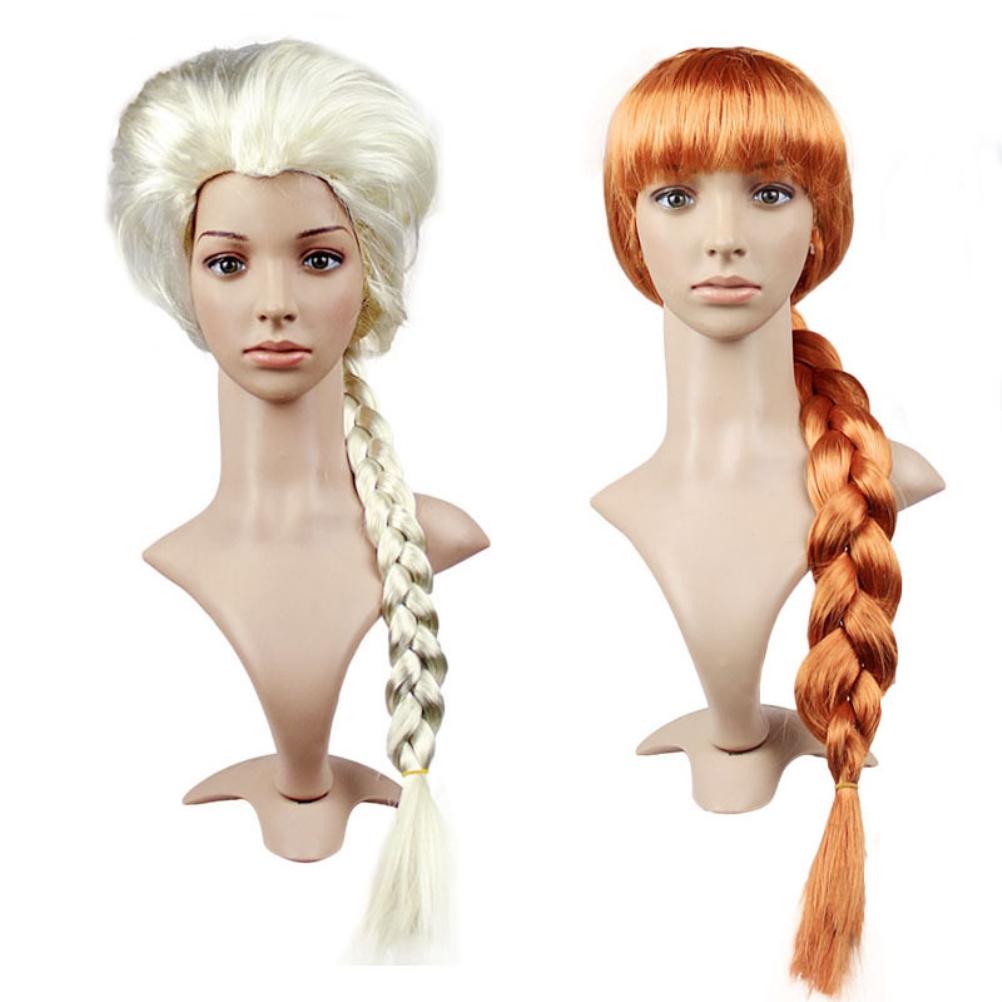 Cartoon Film Figure Cosplay Wig Synthetic Long Braid Wig Halloween Christmas Women Cosplay Party