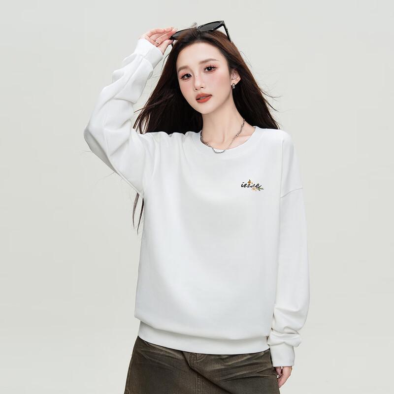 Izzue Women's Loose Fit Crew Neck Sweatshirt