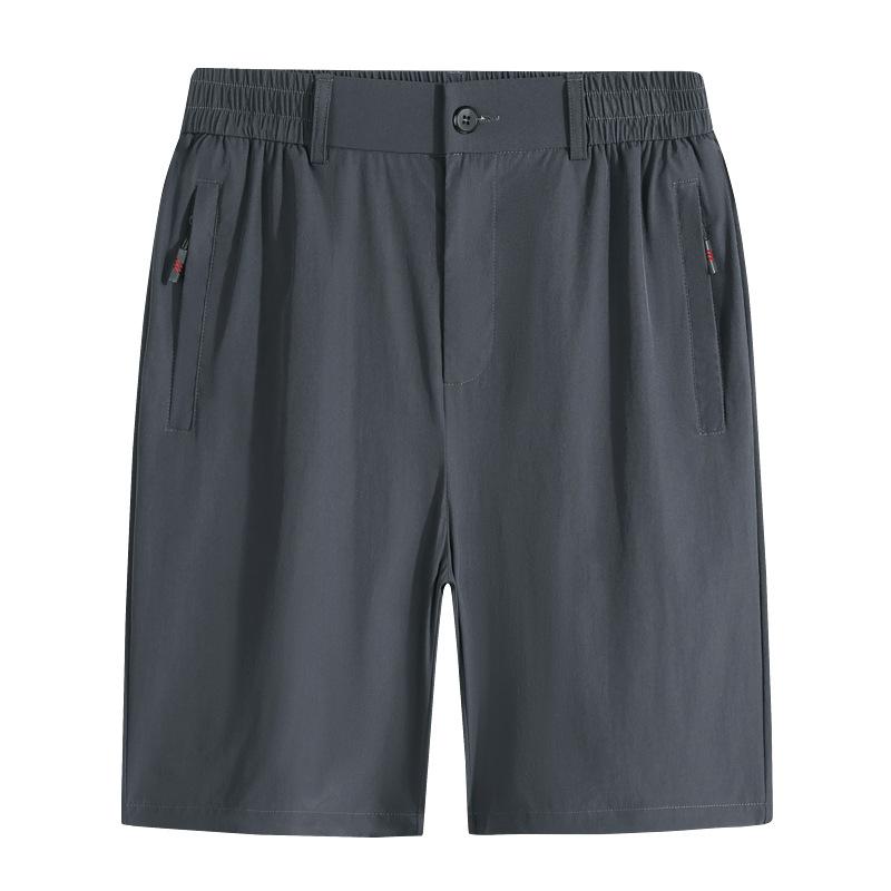 Summer Quarter Length Pants for Men, Real Ice Silk Shorts, Casual Pants, Quick Drying Breathable Mid Length Pants, Oversized Loose Running Pants