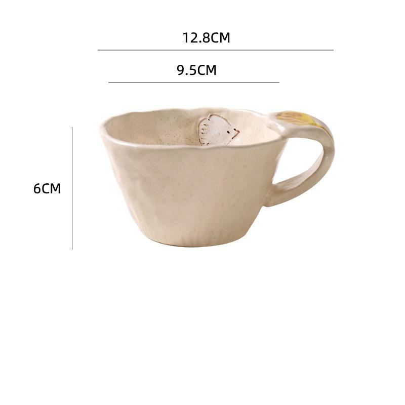 1 szt. Ręcznie malowana ceramika stołowa Kolor podszkliwny Talerz warzywny Nowy Talerz z reliefem kwiatowym Domowa zastawa stołowa do sałatek