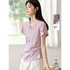 XWI Women's Minimalist V-Neck Slim-Fit Summer T-Shirt