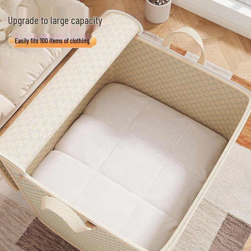 Gray Non-Woven Fabric Clothing Storage Bag - Jumbo Organizer for Bedroom