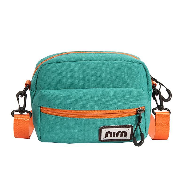 New Nylon Women's Bag Trendy Color Block Mini Square Purse Korean Style Crossbody Shoulder Bag