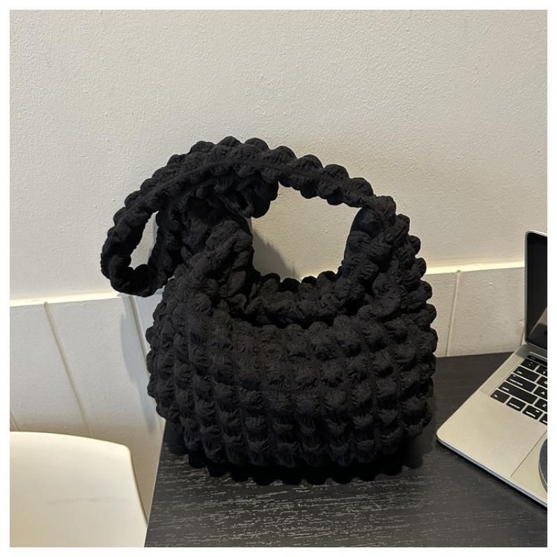 

New bubble flower handbag office worker bento bag daily commute large capacity messenger bag shoulder bag