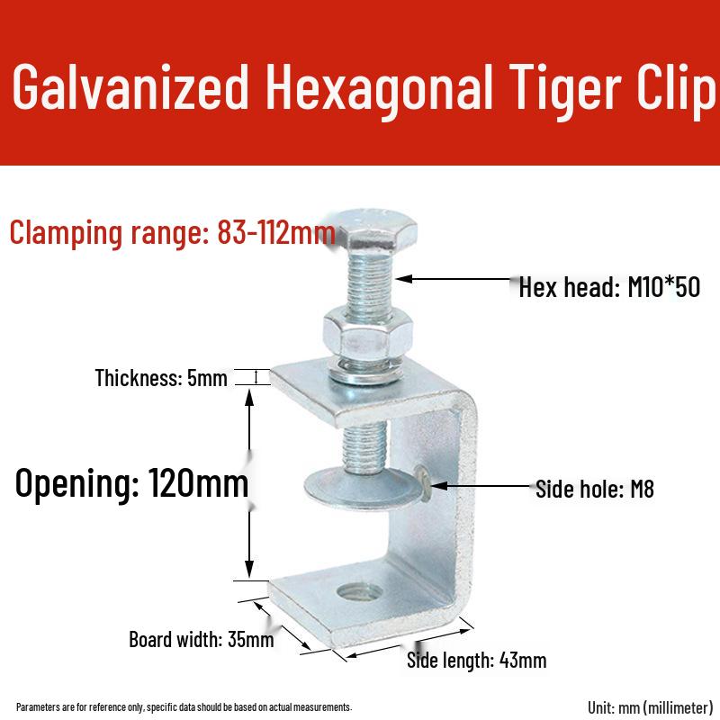 304 Stainless Steel U-Clamp Tiger Clamp with Hand-Tightened Eyebolt