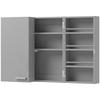 Wall-Mounted Medicine Cabinet, Double Lockable Doors, 2 Keys, 53 x 20 x 53 cm, Grey