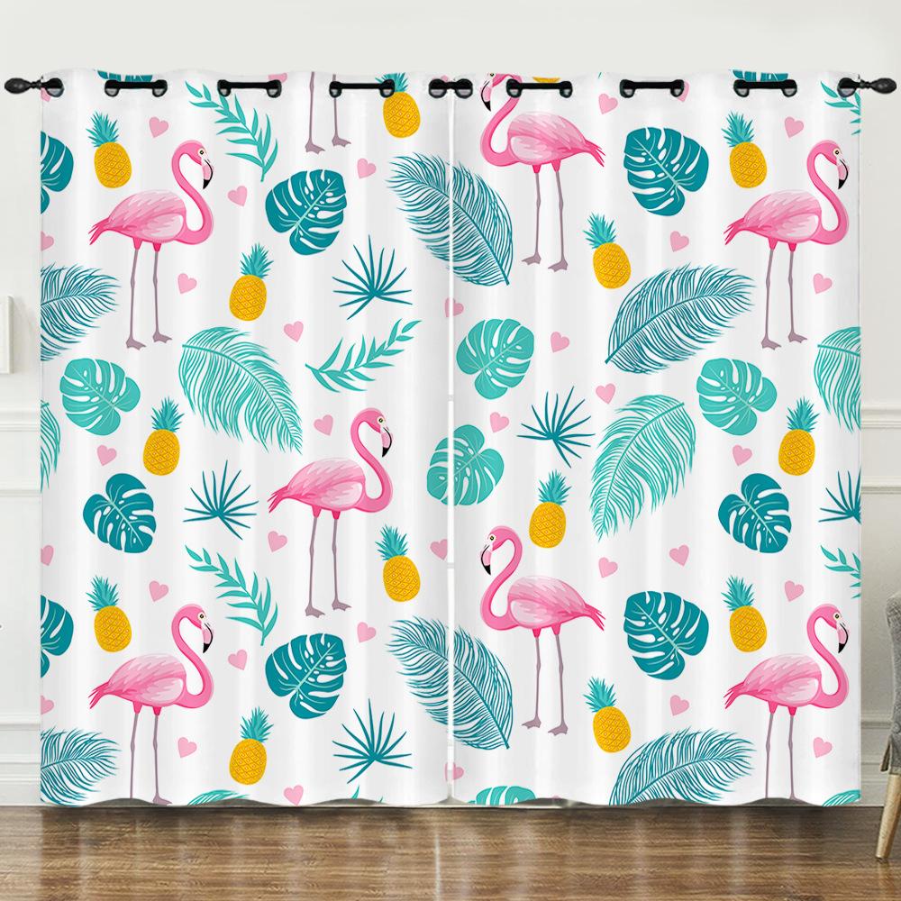 Curtain Cartoon Animal 3D Digital Printing Blackout Curtain Punching