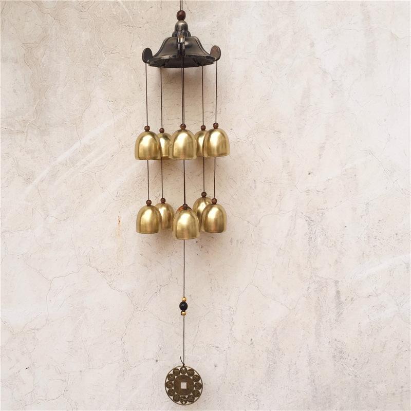 Factory Price Wind Chimes Metal Bells Outdoor Yard Garden Antique Bronze Windchimes Crafts Hanging Kids Room Home Decor