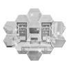 12pcs with Protective Film Hexagon Mirror Wall Sticker Self-adhesive Mirror Tile  Hallway