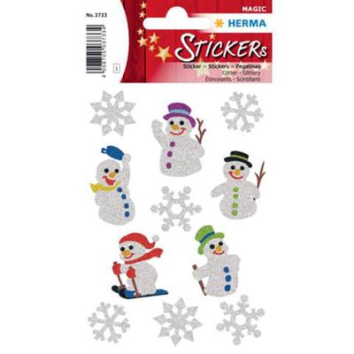 Herma Decor Schneemann Glitzer Aufkleber