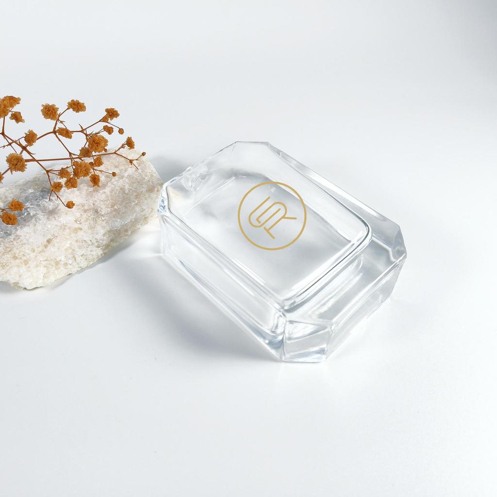 Polygonal Flat Square 100ml Perfume Snap-on Sample Bottle