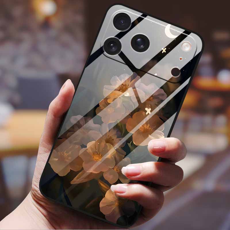 Phone Case for Iphone 17 Pro Max Iphone17 Air Tempered Glass Hard Back Cover Bumper 17pro Funda Cartoon Anime Fashion Pattern