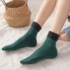 Color Female Breathable Winter Comfortable Plush Socks Female Hosiery Middle Tube Socks Floor Socks