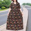 Elegant Summer Loose Dress Woman Vintage Clothes Plus Size Casual Short Sleeve Long Dresses
