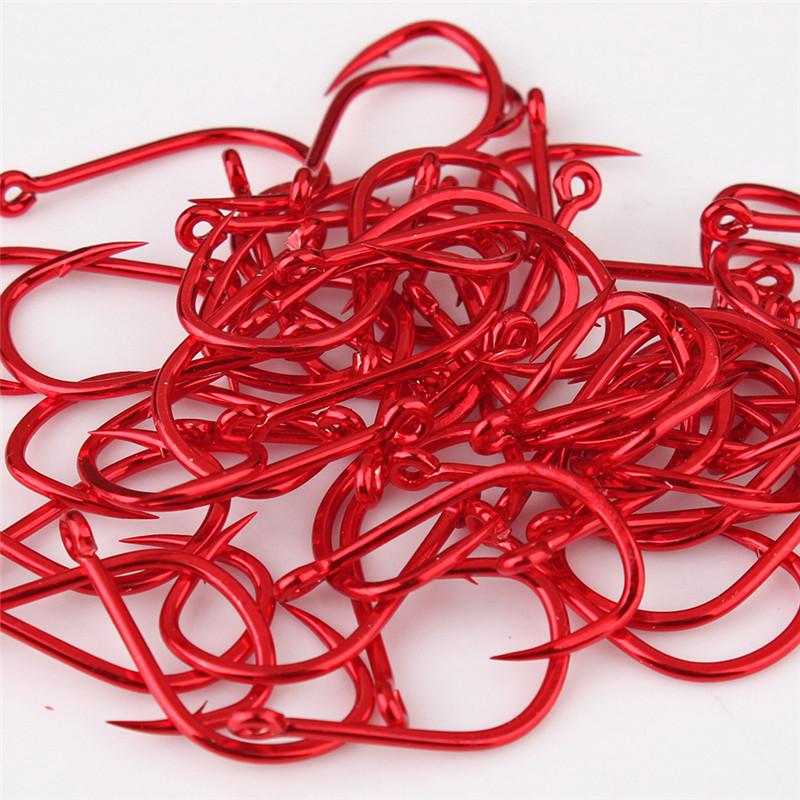 FISH KING 100pcs/lot High Carbon Fishing Hook 1#-12# ISEAMA with Eye Carp Catfish Anzol Peche Japan Tackle Fishing