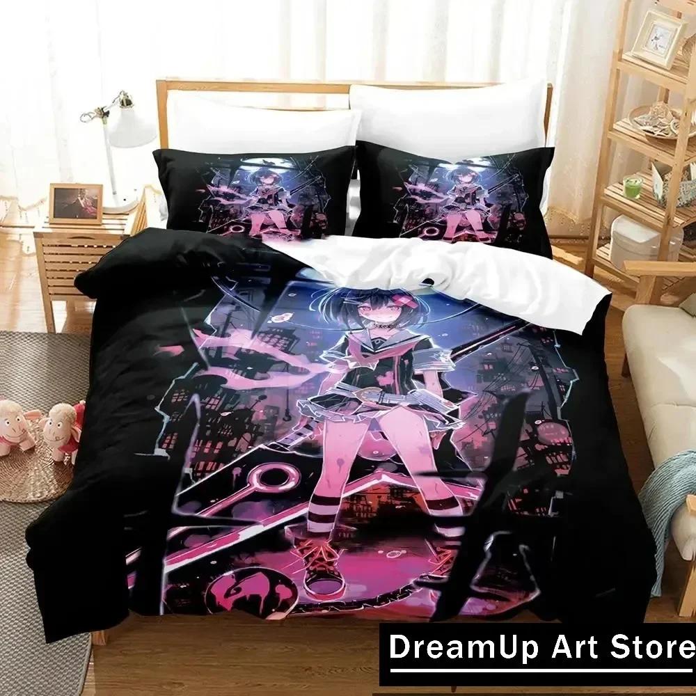 3D Print Fashion Anime Mary Skelter Finale Bedding Set Boys Girls Twin Queen Full Size Duvet Cover Pillowcase Bed Adult Bedroom