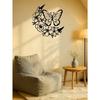 Vintage Metal Wall Art Butterfly Moon Phase Decor Waterproof Rustproof Indoor Outdoor Hanging Living Room Garden Halloween Thanksgiving Gift Farmhouse