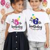 Kids Birthday Print T-Shirt 'It's My 1-9' Short Sleeve Shirt for Boys And Girls Child Party Gift Toddler Clothes