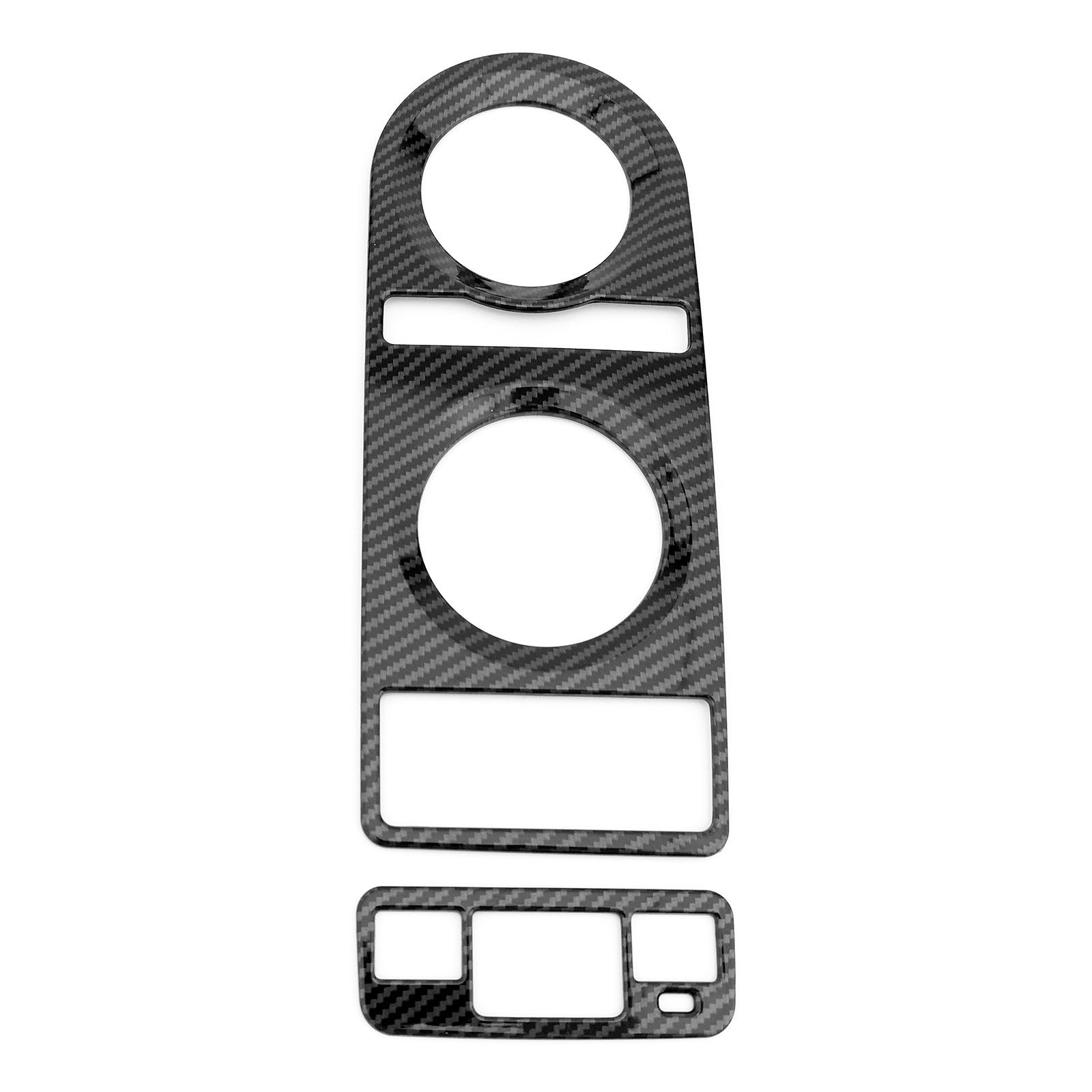 For Genesis GV70 Interior Trim Moulding Center Console Gear Shift Cover Central Control Decorative Panel Covers 2pcs Wood Carbon Carbon Fiber