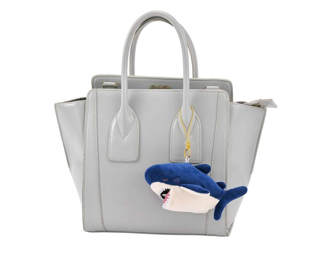 Livheart Premium Sleepy Animals Kamu Kamu Shark Zap Eco Bag (Mascot: Approx. 6cm Long, Bag: Approx. 35cm Long) Compact 78752-63
