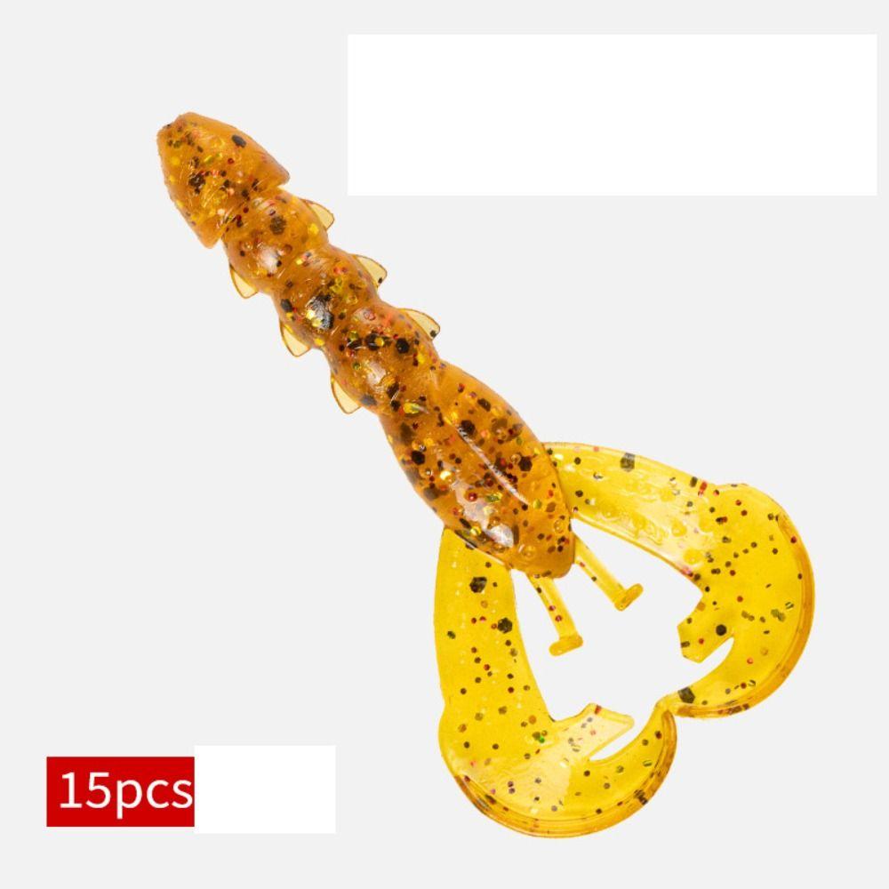 

15PCS 5 Colors Fishing Soft Lures 4cm/ 6cm Artificial Lures Floating Minnow Baits Fishing yellow-4cm