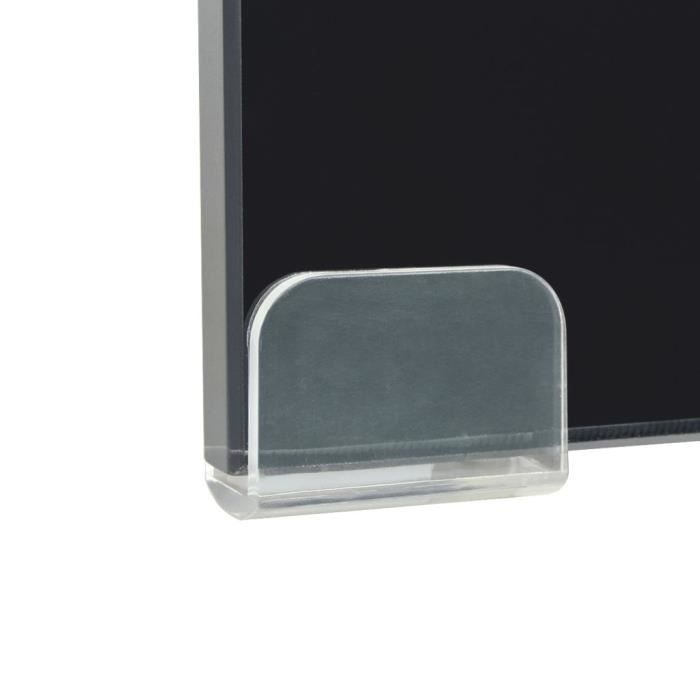 VidaXL Meuble TV/ Support pour moniteur 70 x 30 x 13 cm Verre Noir