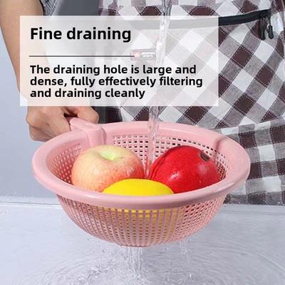 1/2 Pezzi Casalingo Cucina Plastica Rete Verdura Scolapasta Rosso Circolare Riso e Frutta Lavaggio Drenaggio Cesto Portaoggetti Con manico