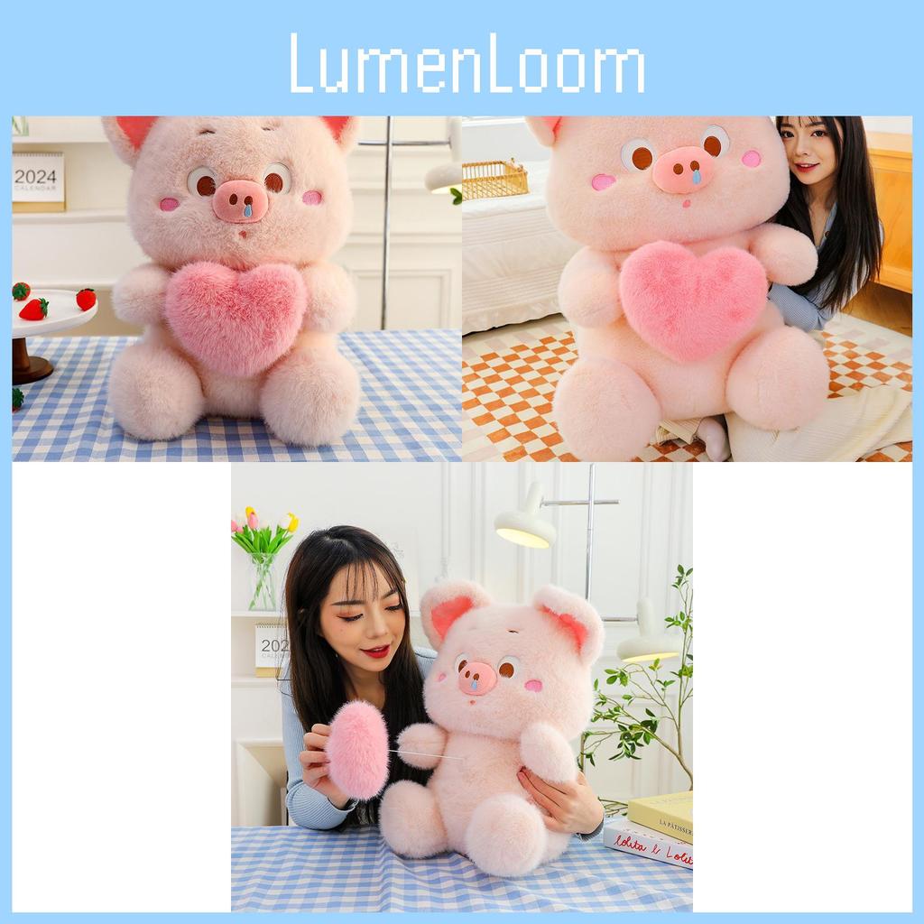 Cute Pig Plush Toy Stuffed Animal Doll For Kids Sofa Pillow Decor Pink 35cm