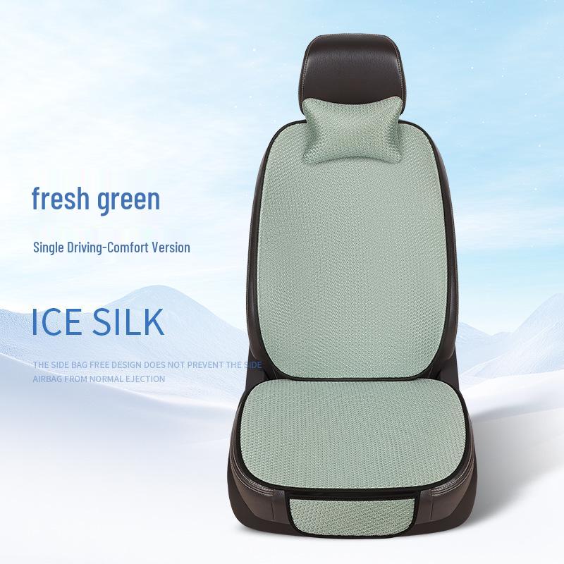 Set di cuscini per seggiolino auto: Seta di Ghiaccio, Antiscivolo, Traspirante, Sette Pezzi, Universale per Tutte le Stagioni.