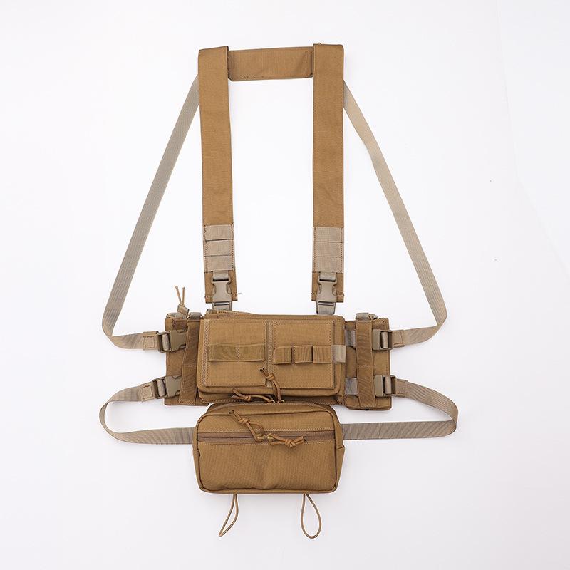 Nylon Tactical Molle Multifunctional Chest Rig - Military Fan CS Field Double Shoulder MK3 Abdominal Rig