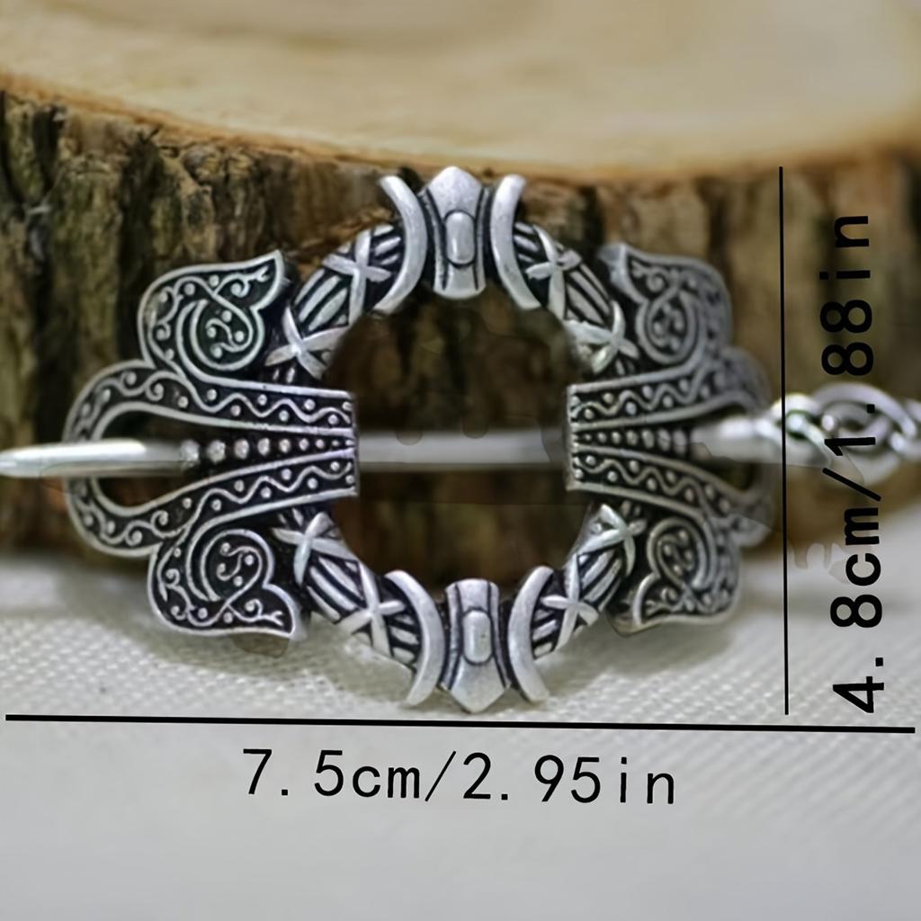 Retro Baroque Viking Hair Clip Alloy Hair Stick Viking Metal Celtic Hair Clip Hairpin