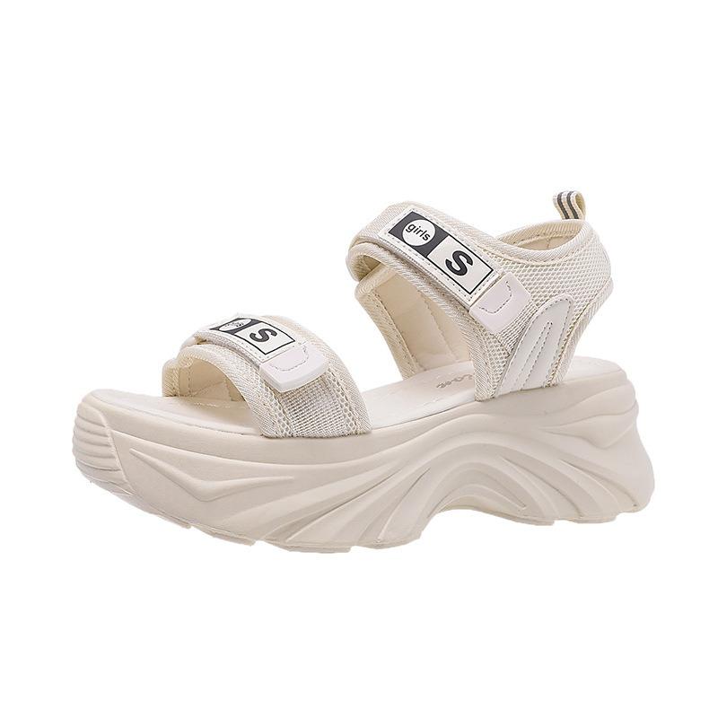 Sports sandals women's summer platform new Velcro beach shoes college style is good with casual women's shoes