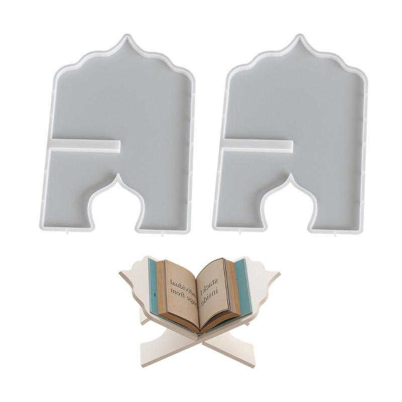 

Set of 2 Flexible Silicone Prayer Stand Crafting Mold Suitable for Epoxy Resin Art Creation and Decorative Bookstands