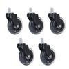 5 Pcs Chair Rotate Wheel 3in 360 Degree Noise Free Scratch Resistant Straight Chair Caster for Office